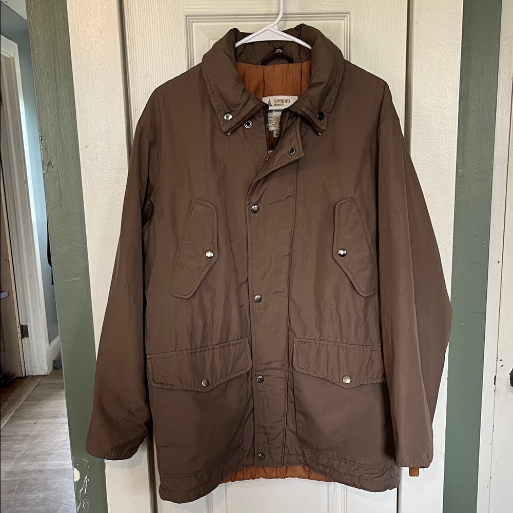 London Fog Men's Brown Military Field Jacket